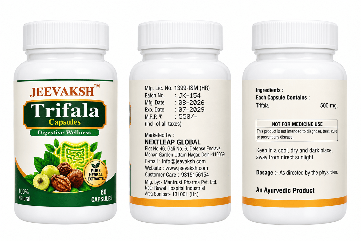 JEEVAKSH Triphala Capsules - Jeevaksh